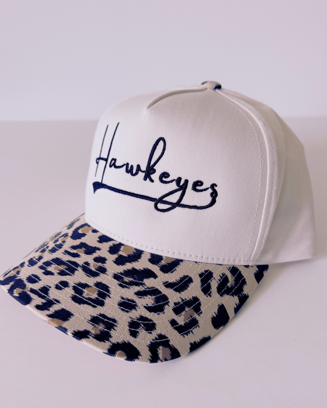Leopard Print Hawkeyes Baseball Hat