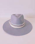 Ice Blue Grey 100% Wool Rancher Hat