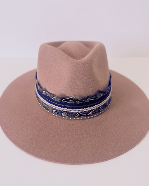 100% Wool Rancher Hat, Caramel Brown