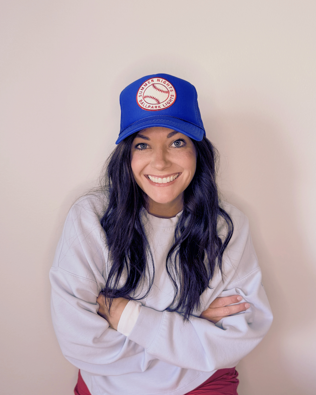 Summer Nights Ballpark Lights Trucker Hat
