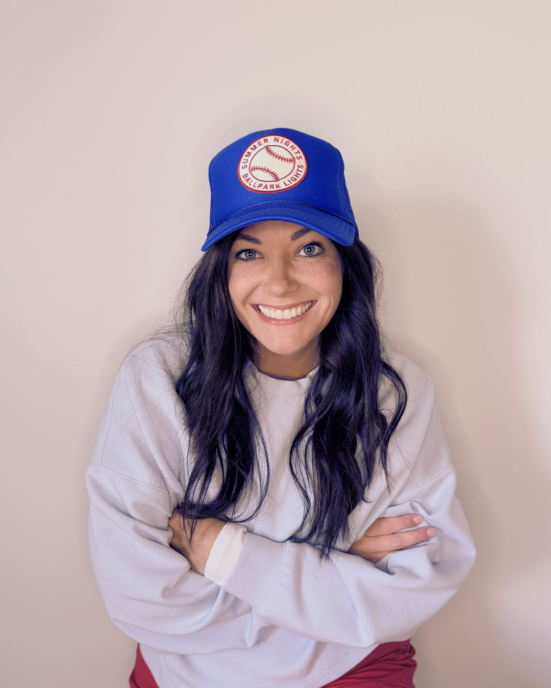 Summer Nights Ballpark Lights Trucker Hat