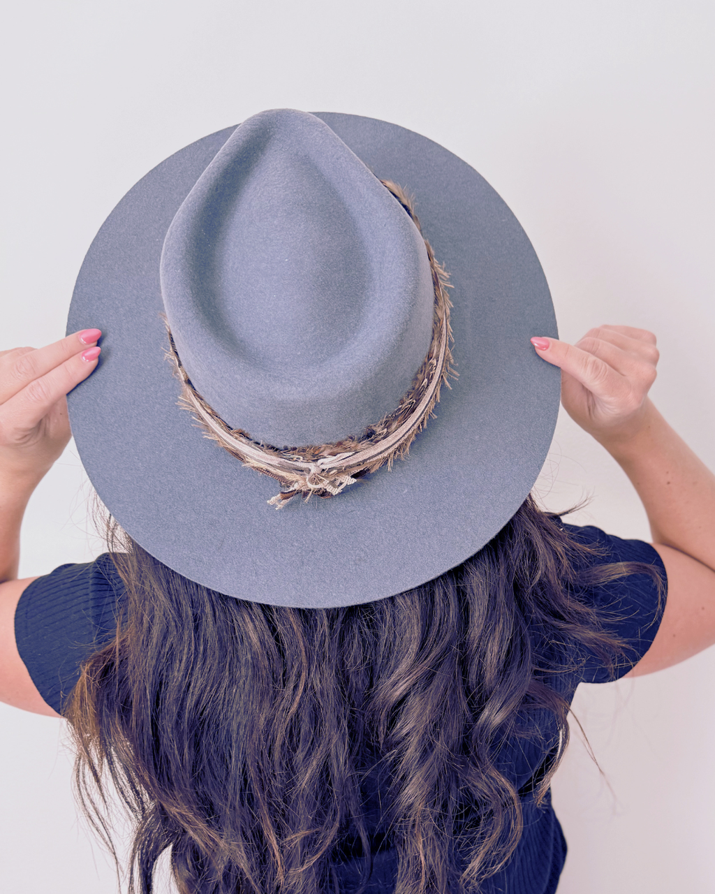 Stone Blue 100% Wool Felt Rancher Hat
