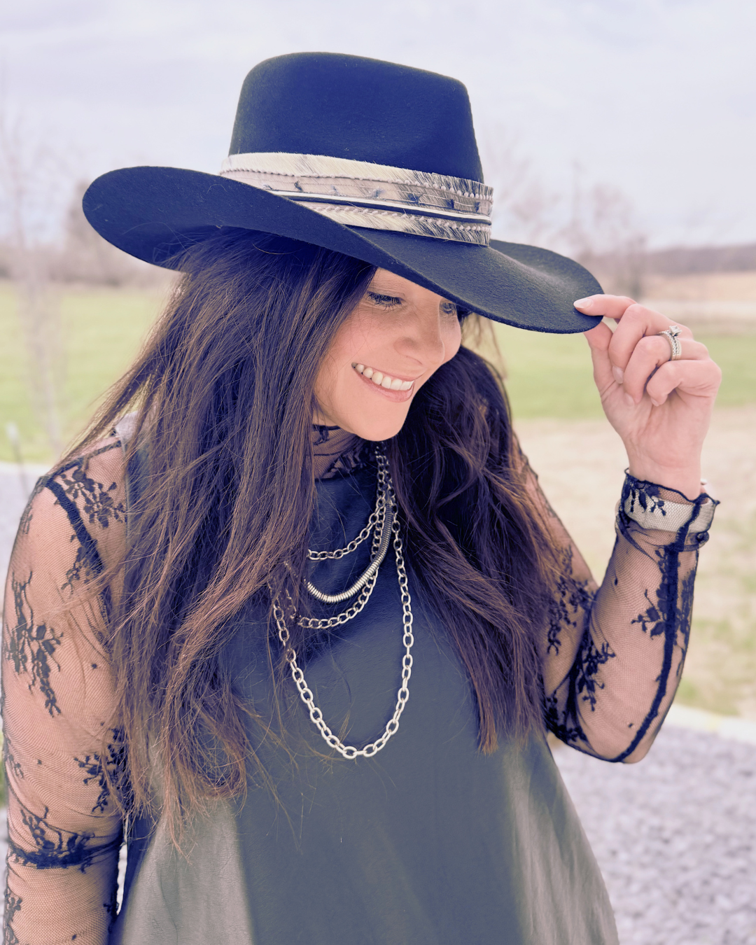 Black Western Hat 100% Wool