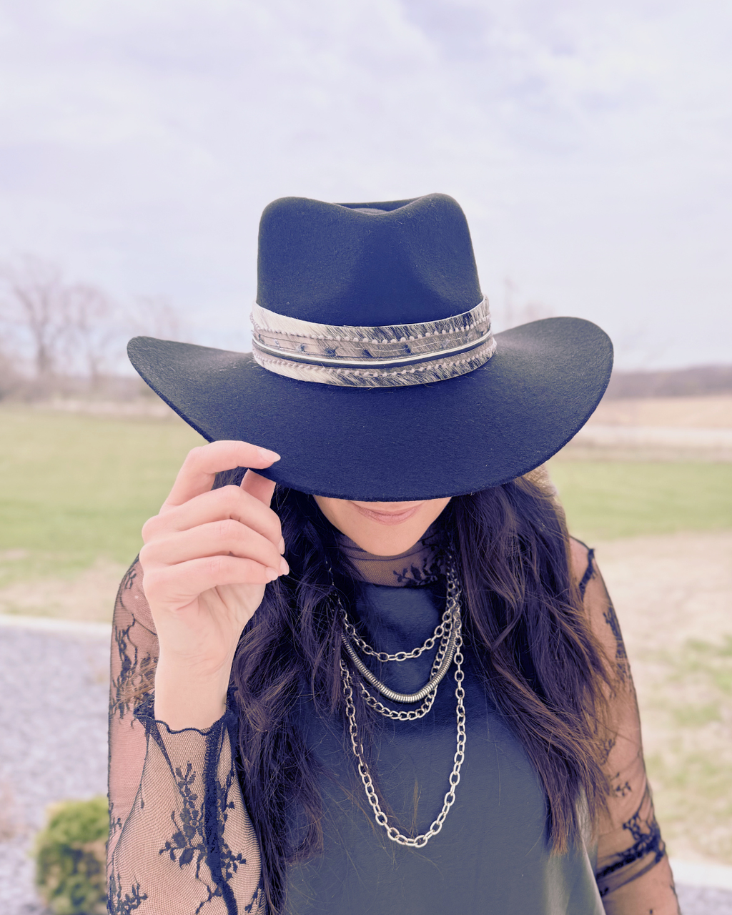 Black Western Hat 100% Wool