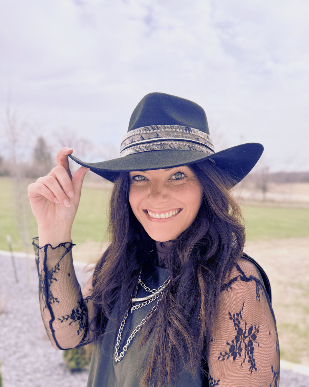 Black Western Hat 100% Wool