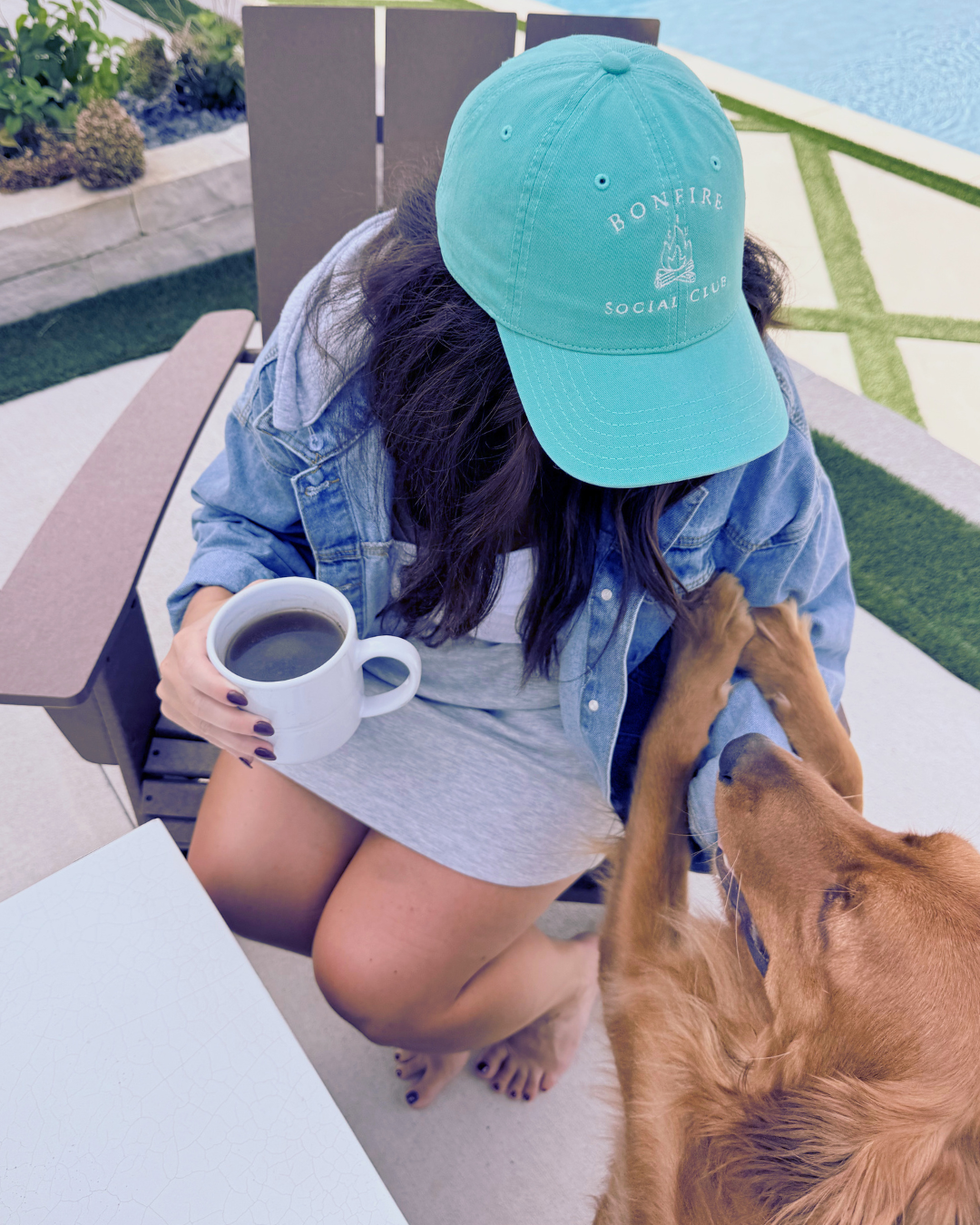 Bonfire Social Club Green Ball Cap