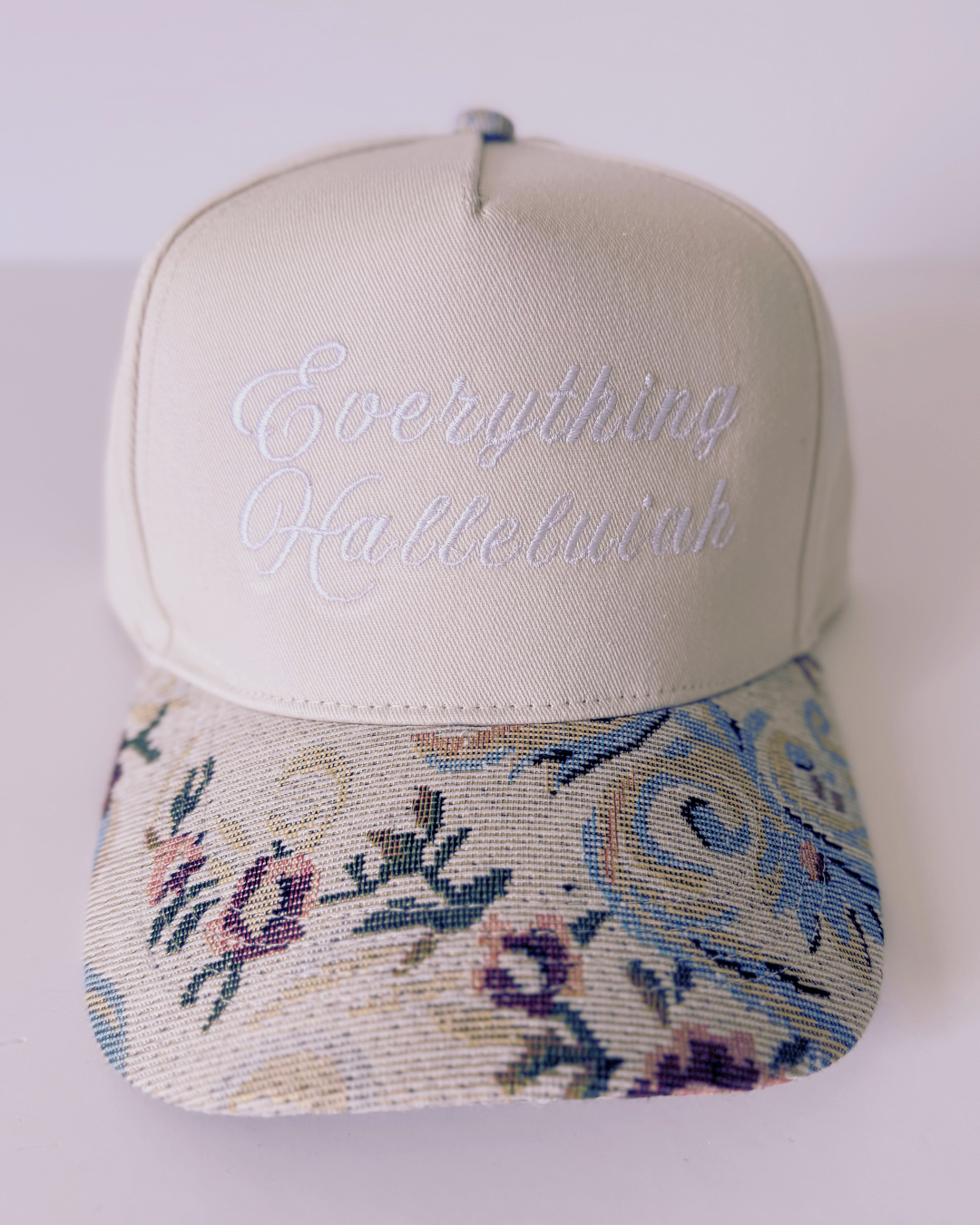Everything Halleluiah Floral Baseball Hat