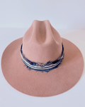 Camel 100% Wool Rancher Hat with Feather Band