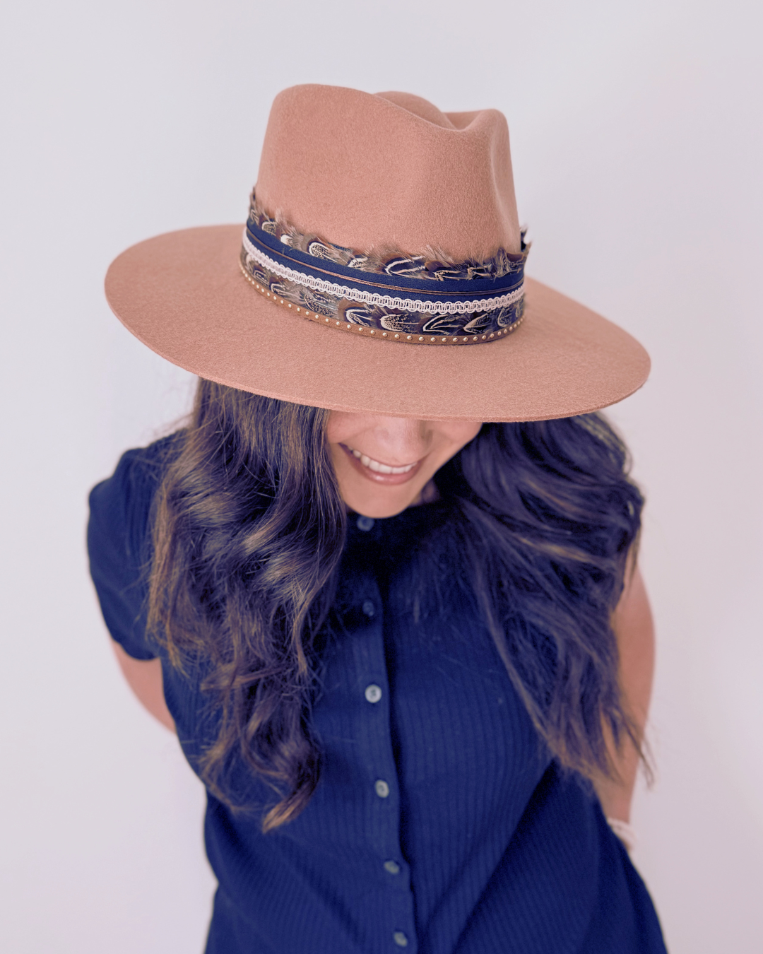 100% Wool Rancher Hat, Caramel Brown